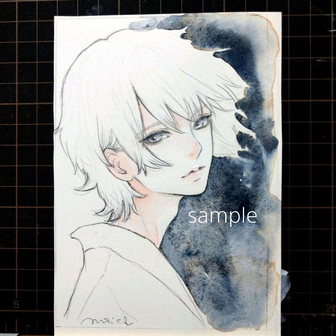 専用　手描きイラスト　オリジナル　和装男子　ドローイング