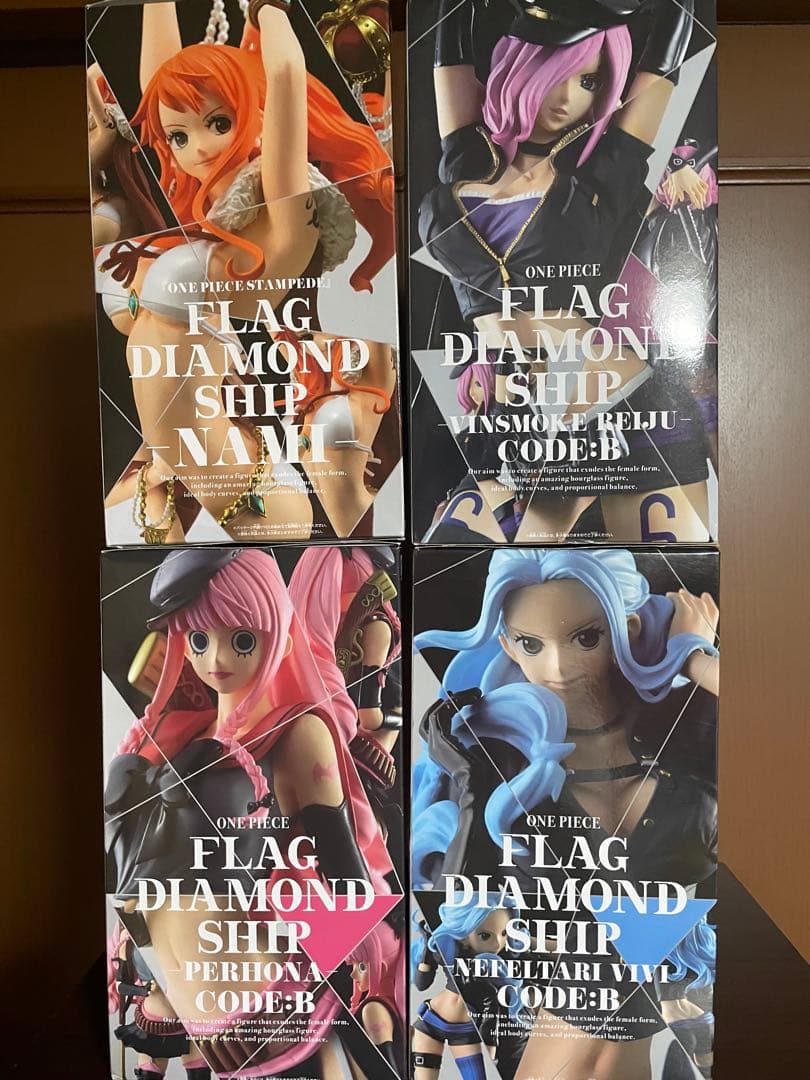 FLAG DIAMOND SHIP ナミ／レイジュ／ペローナ／ビビ セット