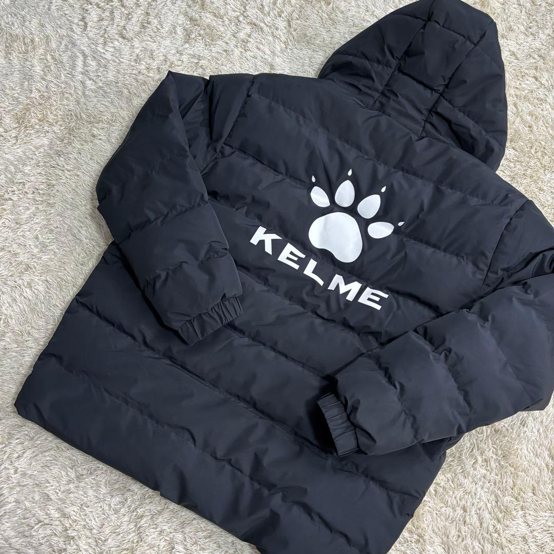 美品　KELME ダウンジャケット　中綿　ハーフコート　黒　XXL