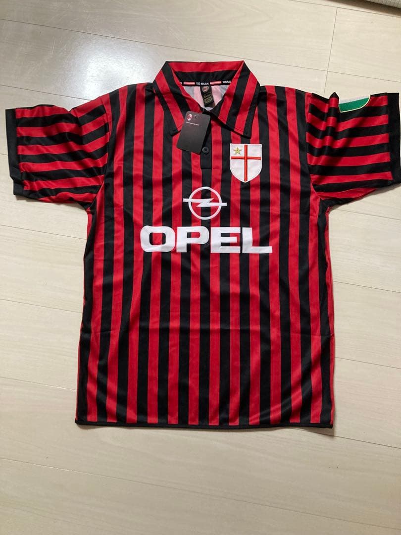 【新品タグ付き】ACミラン100周年レトロ復刻ユニフォーム7番シェフチェンコ