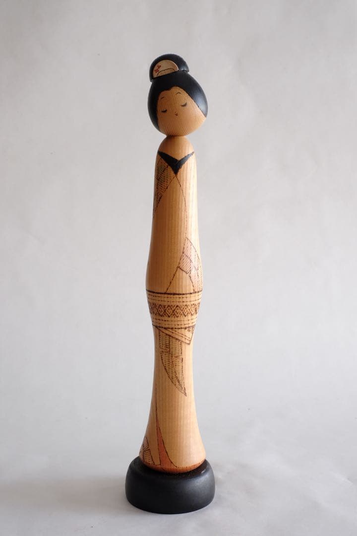 創作こけし　関口三作　粋　36.5cm　KokeshiDoll