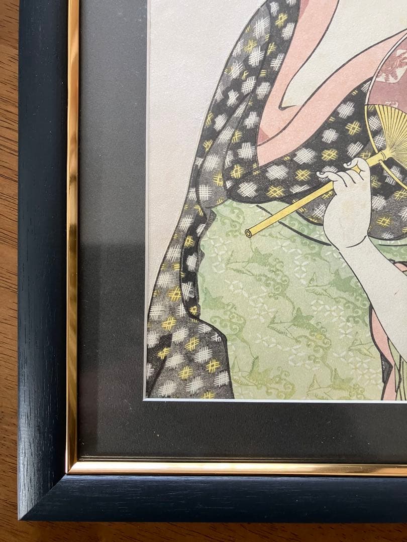 喜多川歌麿　浮世絵版画　寛政の三美人「高島屋おひさ」限定版No168／500