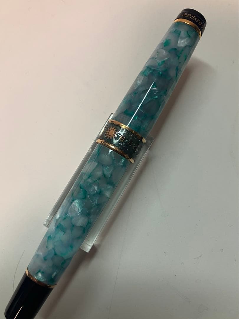 AURORA　アウロラ　オプティマ　日月潭　ブルー/ローズゴールド　F-nib