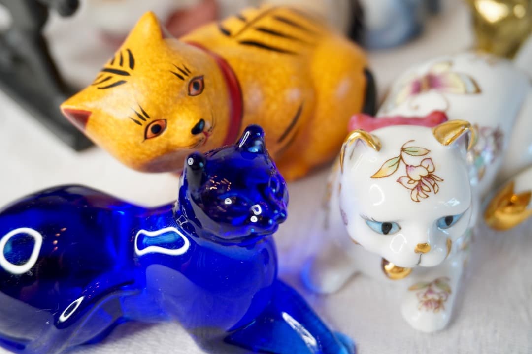 Franklin Mint Curio Cabinet Cats 9体セット