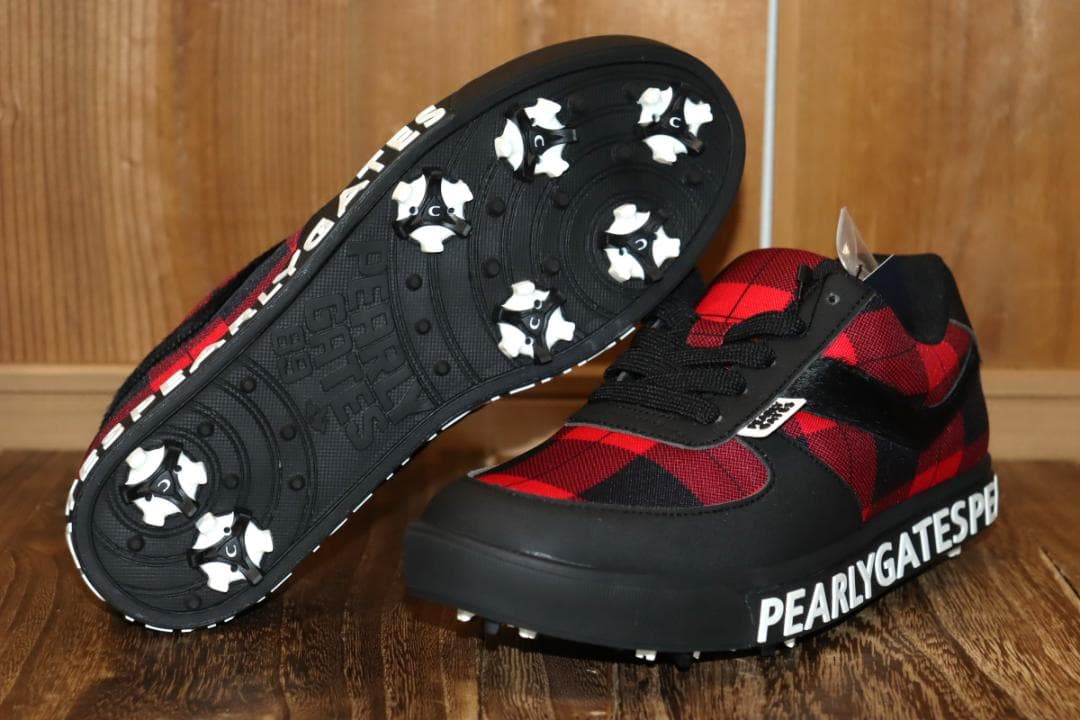 新品　パーリーゲイツ バッファローチェック ゴルフシューズ 24cm　併