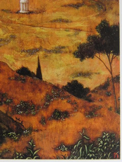 吉岡正人、大樹の丘、希少な画集より、新品高級額・額装付、状態良好