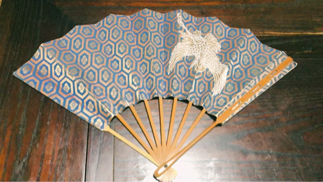 【希少】舞扇子 青金亀甲模様 鳳凰 仕舞 観世流