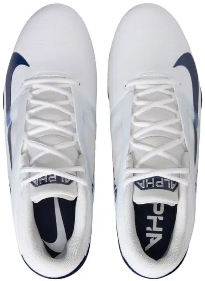 ナイキ 26.5 アルファメナス プロ アメフト スパイク シューズ 靴 白 紺