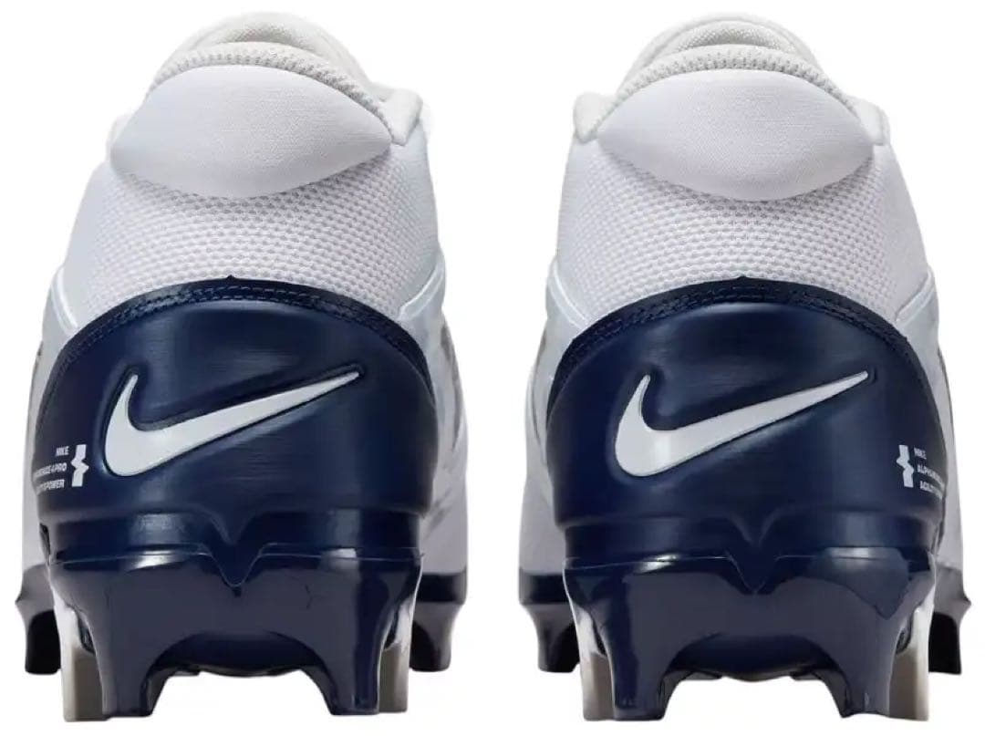 ナイキ 26.5 アルファメナス プロ アメフト スパイク シューズ 靴 白 紺