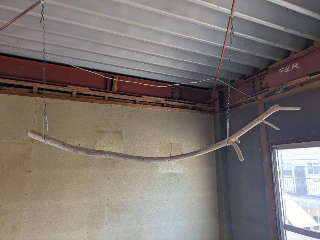 流木ハンガー 　ハンガーラック　吊り下げ式　一点物　店舗什器