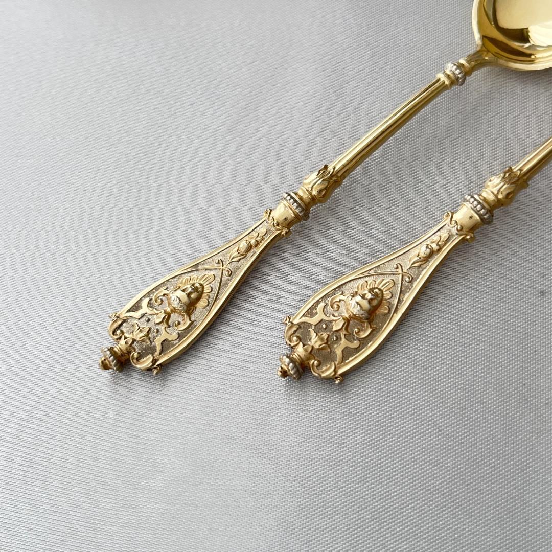 【Koch & Bergfeld 】 マスカロンのスプーン 2本【純銀】9cm