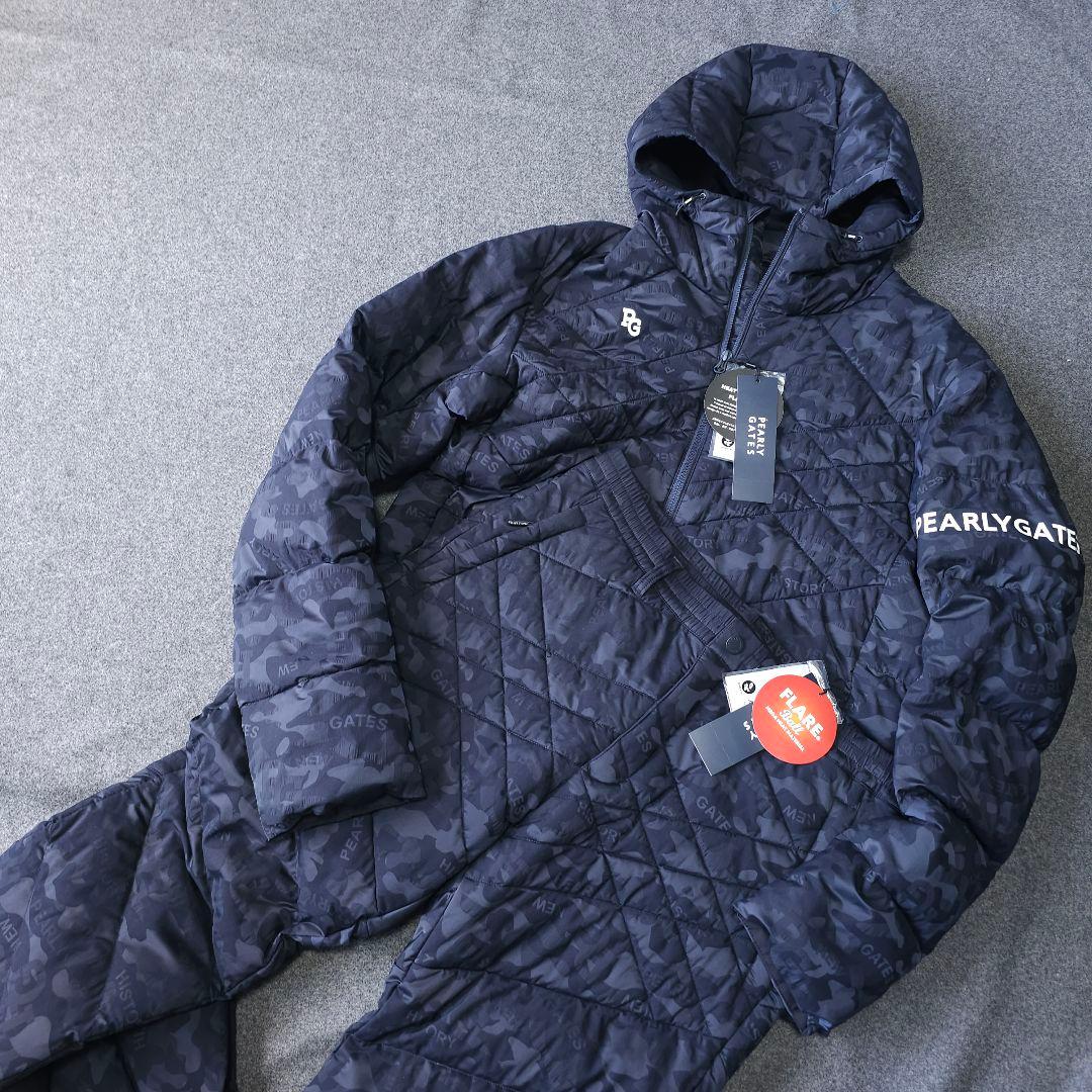 新品【パーリーゲイツ】2025年ストレッチ中綿ブルゾン×パンツ セットアップLL