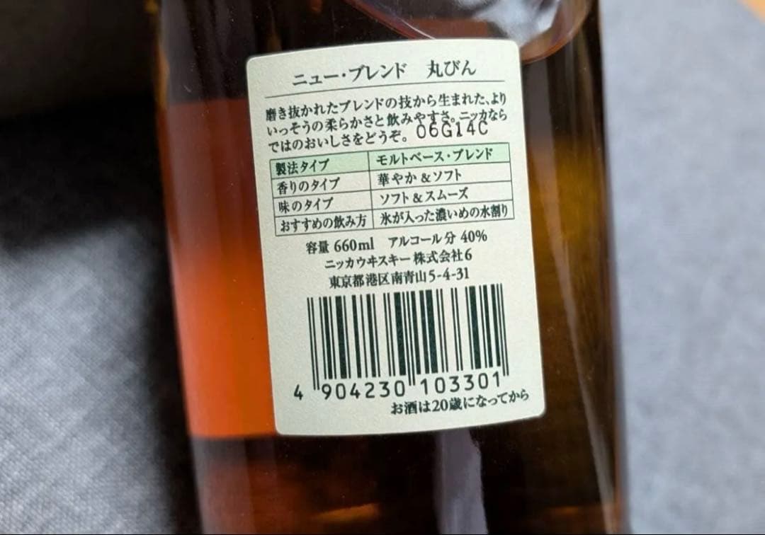 ニッカ ザ ブレンド ニューブレンド 丸瓶 660ml