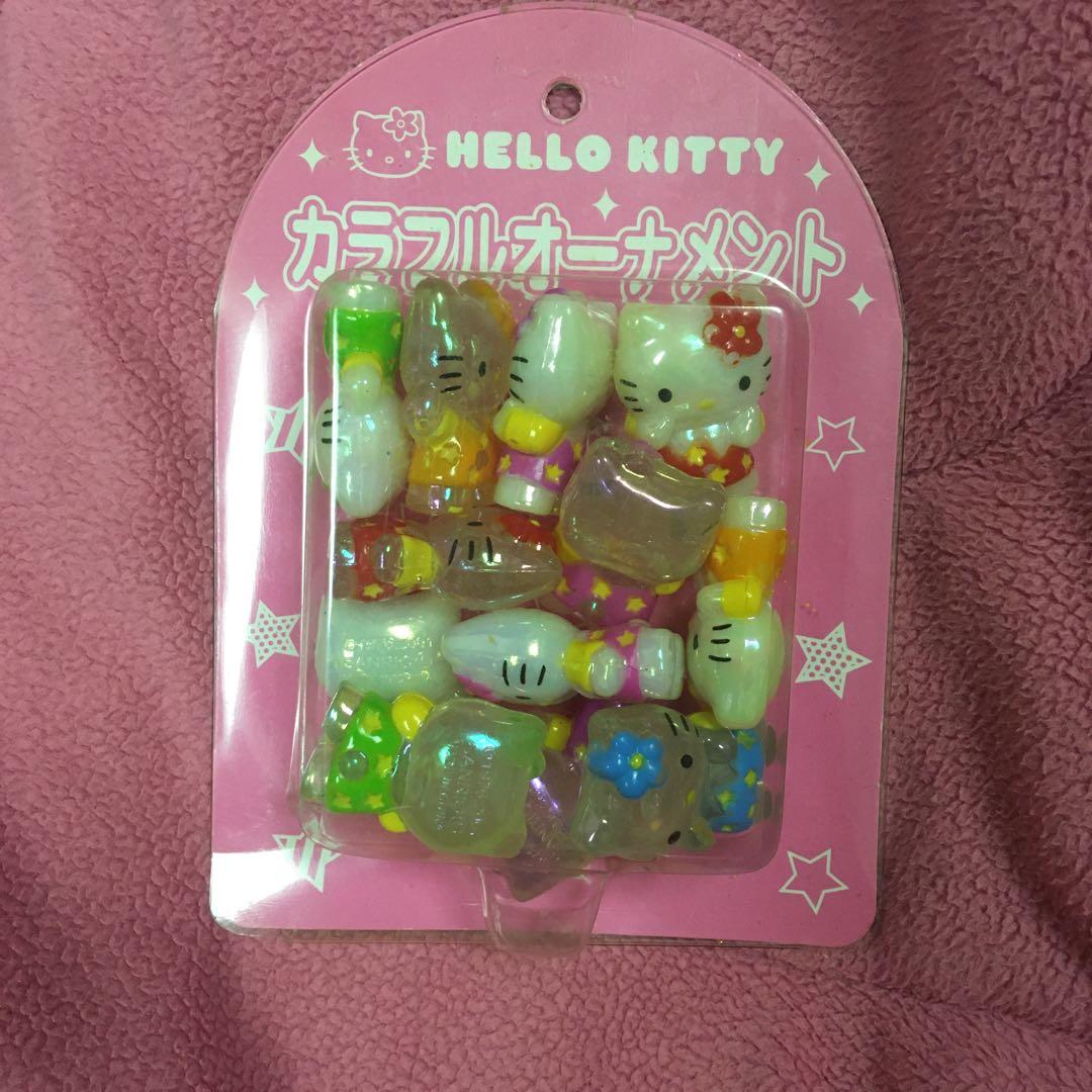 2002年　レトロ　ハローキティ　クリアフィギュア　透明　カオハナ