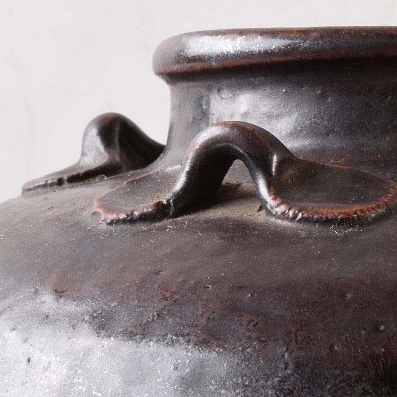 志戸呂焼　瀬戸焼　祖母懐　四耳壷　茶壷　C　R8354H