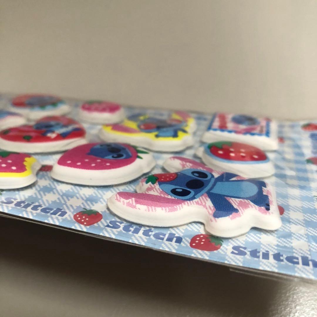 スティッチ　めちゃぷっくりシール　ディズニー　Disney