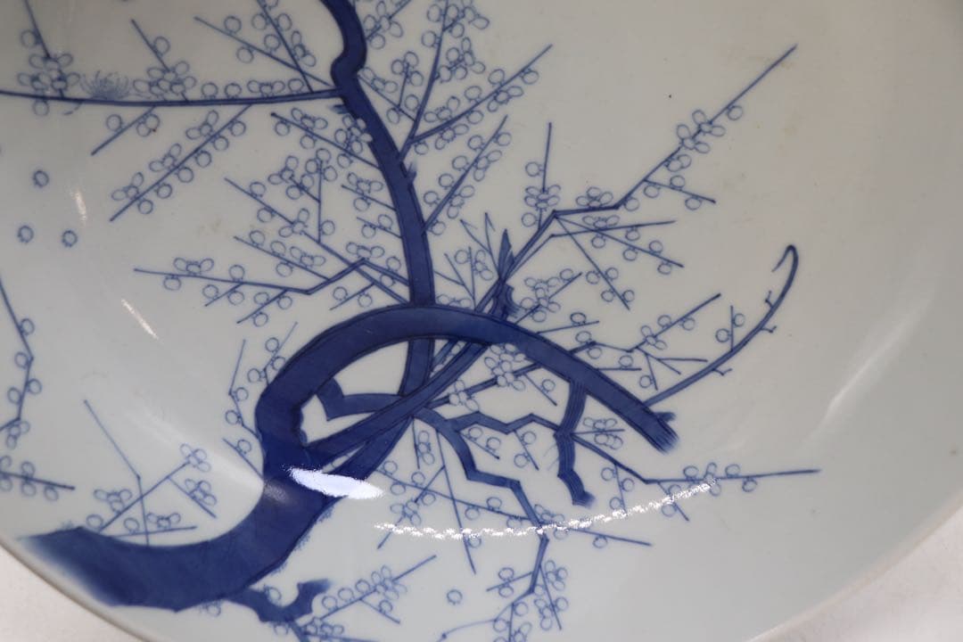 江戸　鍋島　大皿　梅紋　直径33.5cm アンティーク　送料込み260205