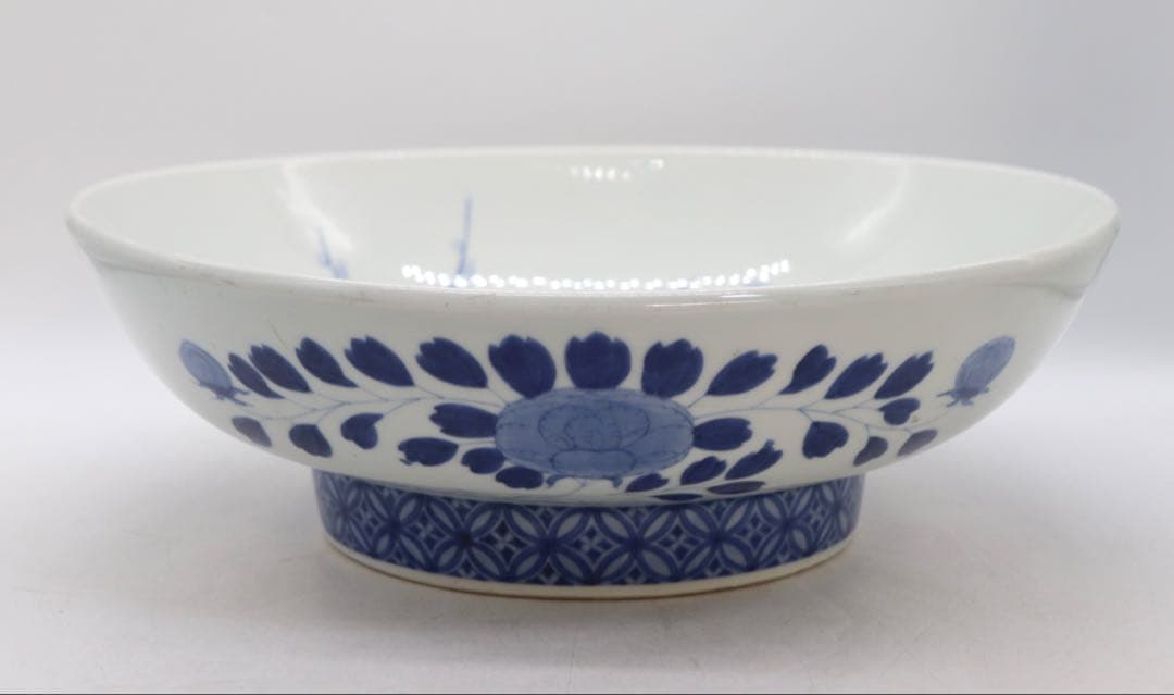 江戸　鍋島　大皿　梅紋　直径33.5cm アンティーク　送料込み260205