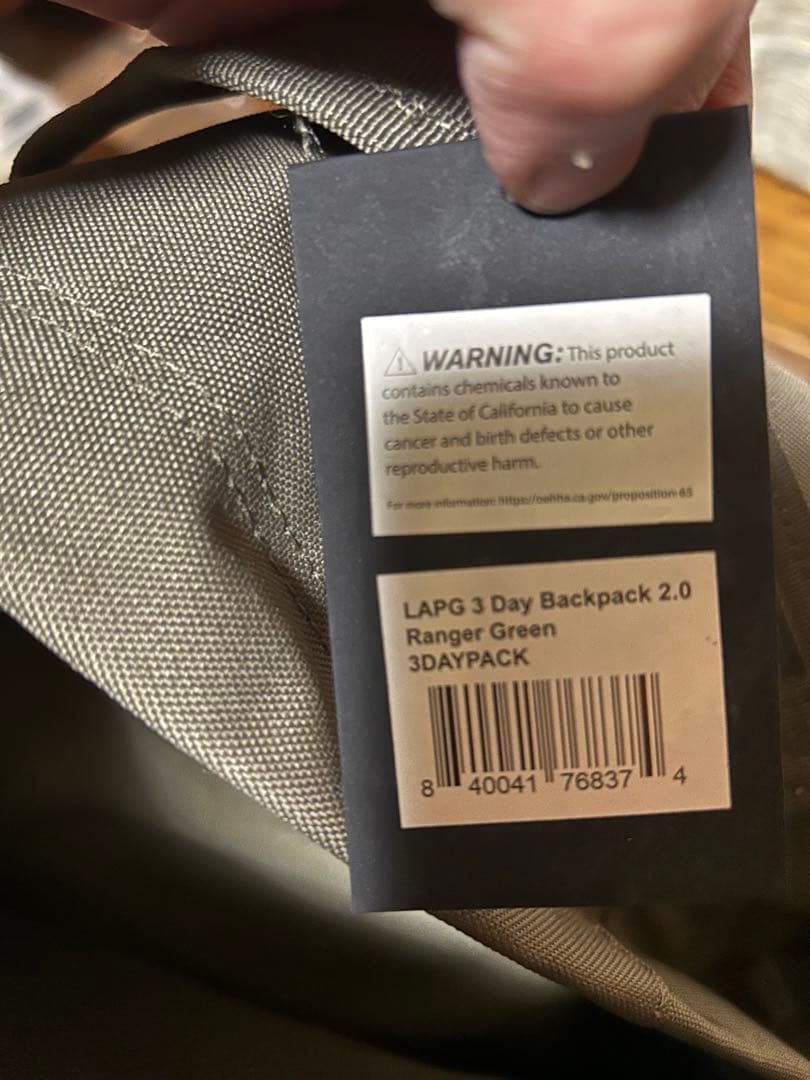 LAPG 3daysvバックパックRG lbt Soe Volk evolt
