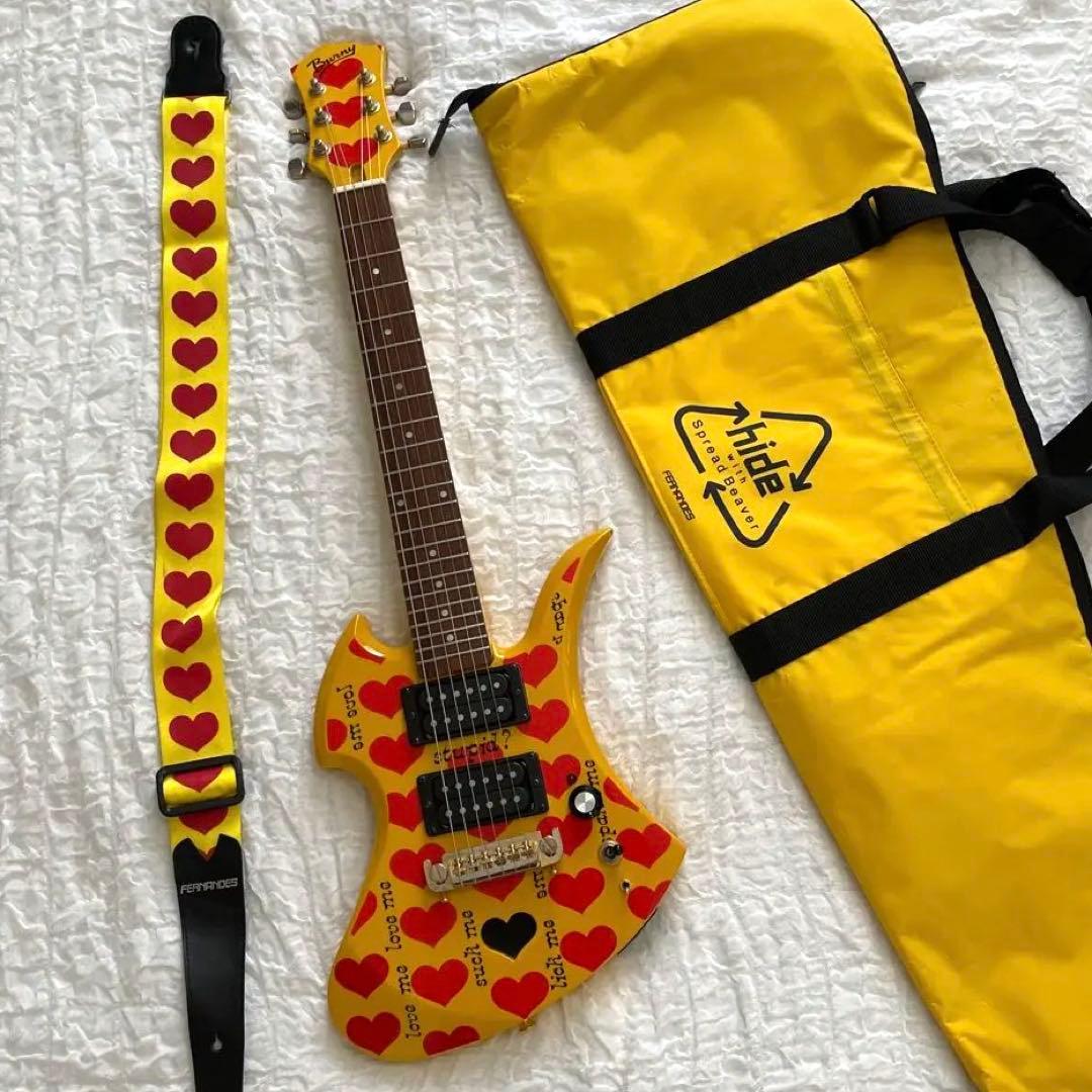 【希少】 Burny hide YH-JR ミニギター　ケースとストラップ付