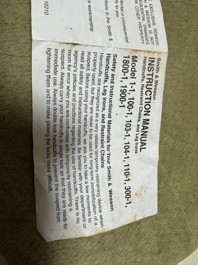 Smith & Wesson 手錠 180001