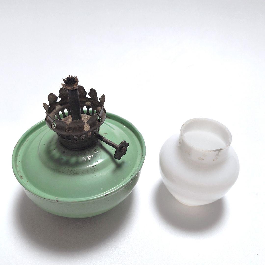 アンティーク ティン オイルランプ ケリーランプ イギリス ミントグリーン