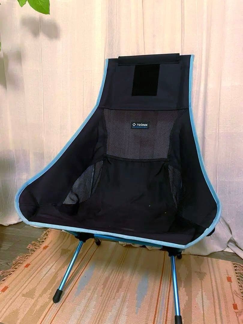 Helinox チェアツー黒/ 専用カップホルダー付き