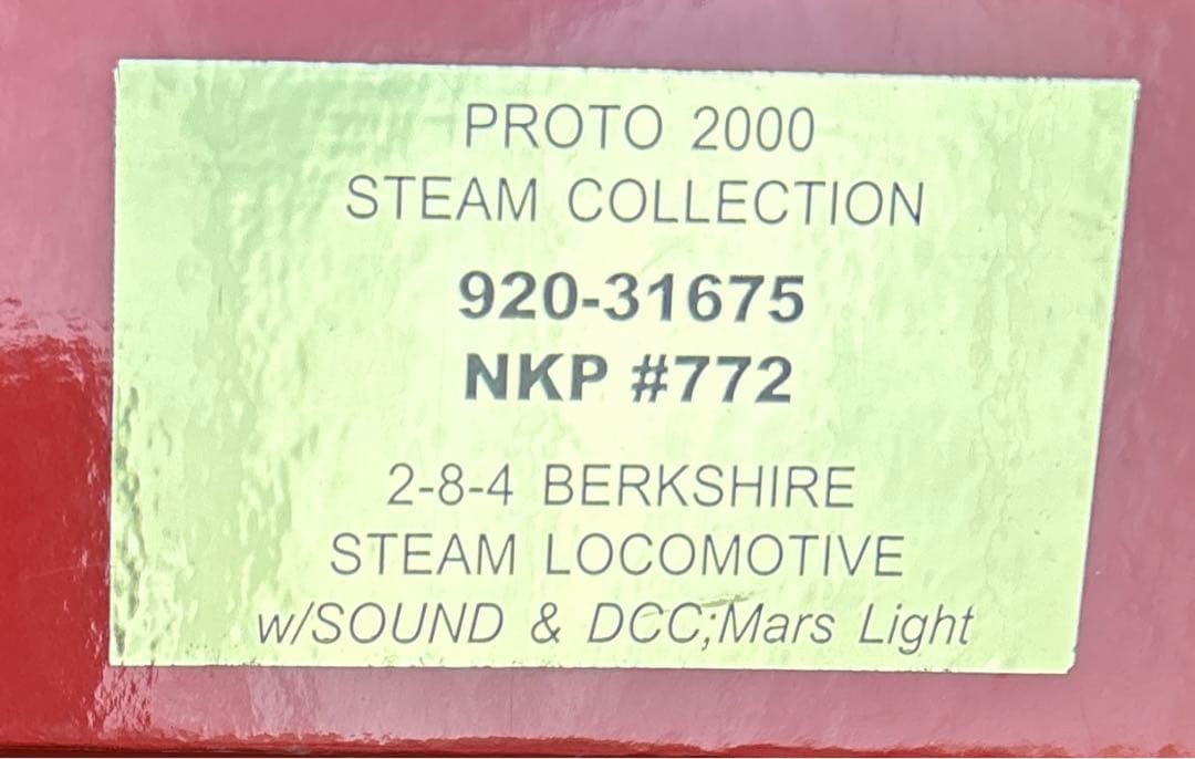 PROTO 2000 2ー8ー4 BERKSHIRE NKP 772