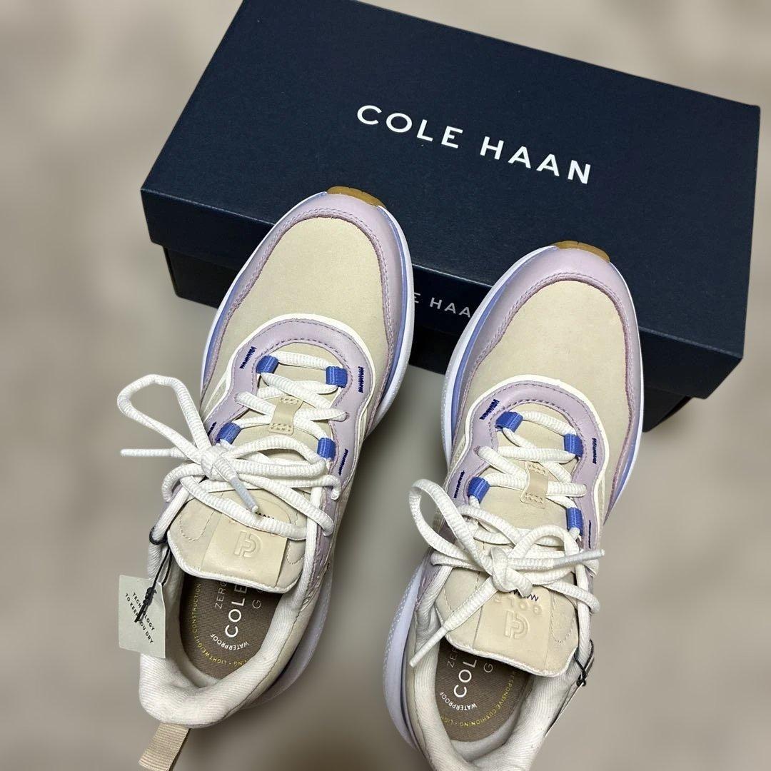 COLE HAAN ZEROGRAND ゴルフシューズベージュ/パープル23.5