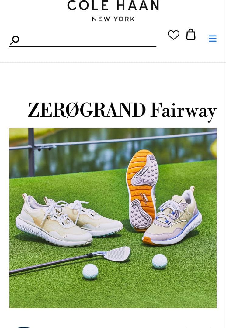 COLE HAAN ZEROGRAND ゴルフシューズベージュ/パープル23.5