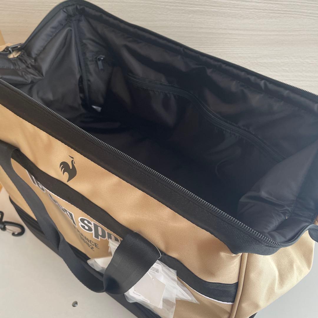 ルコックスポルティフゴルフ ボストンバッグ 二槽式 ベージュブラック