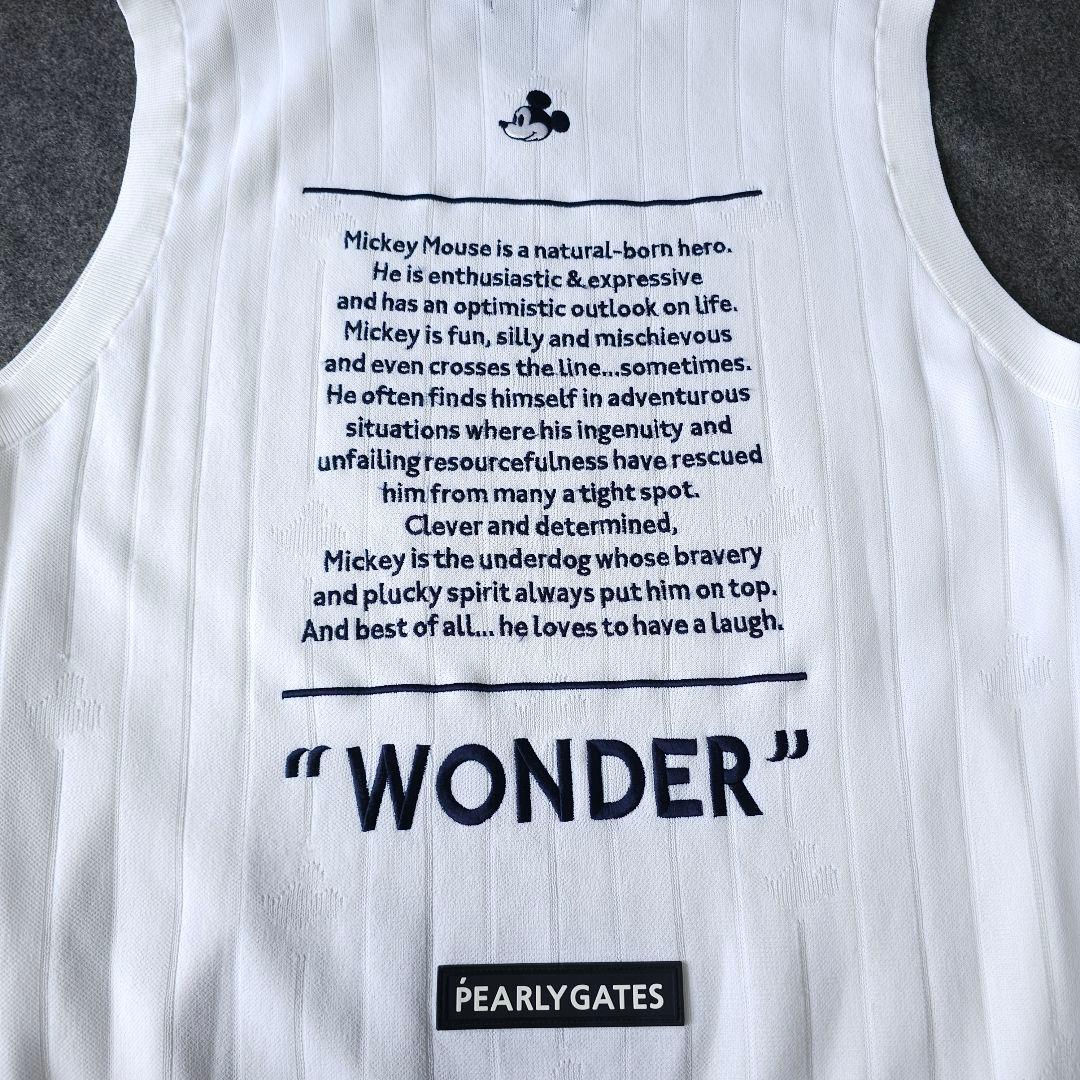 【パーリーゲイツ】2023年人気ディズニーコラボ×ミッキー総柄 ゴルフベストLL