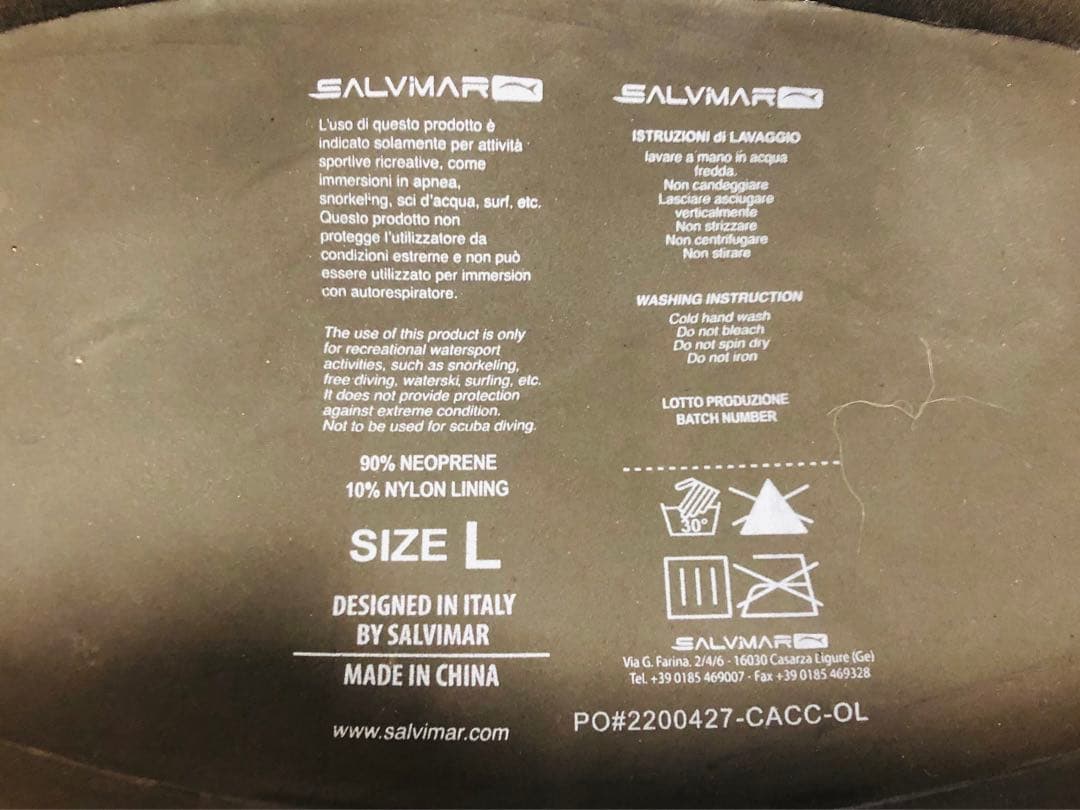 Salvimar Krypsis 101 3.5 mm ウェットスーツ　Lサイズ