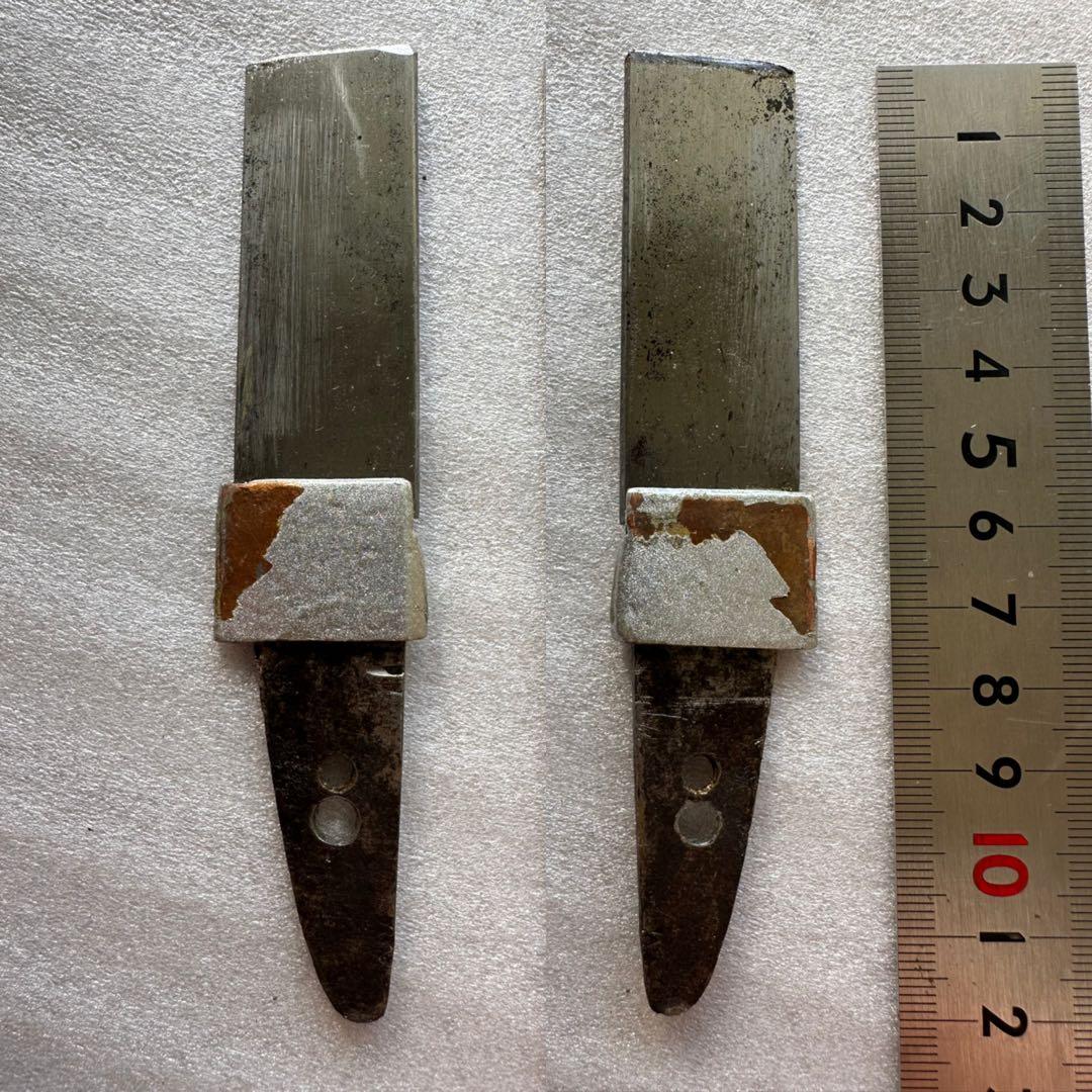 刀装具　残欠刃引合法カット品 鉄製刃 時代 武具　 古美術　現状品