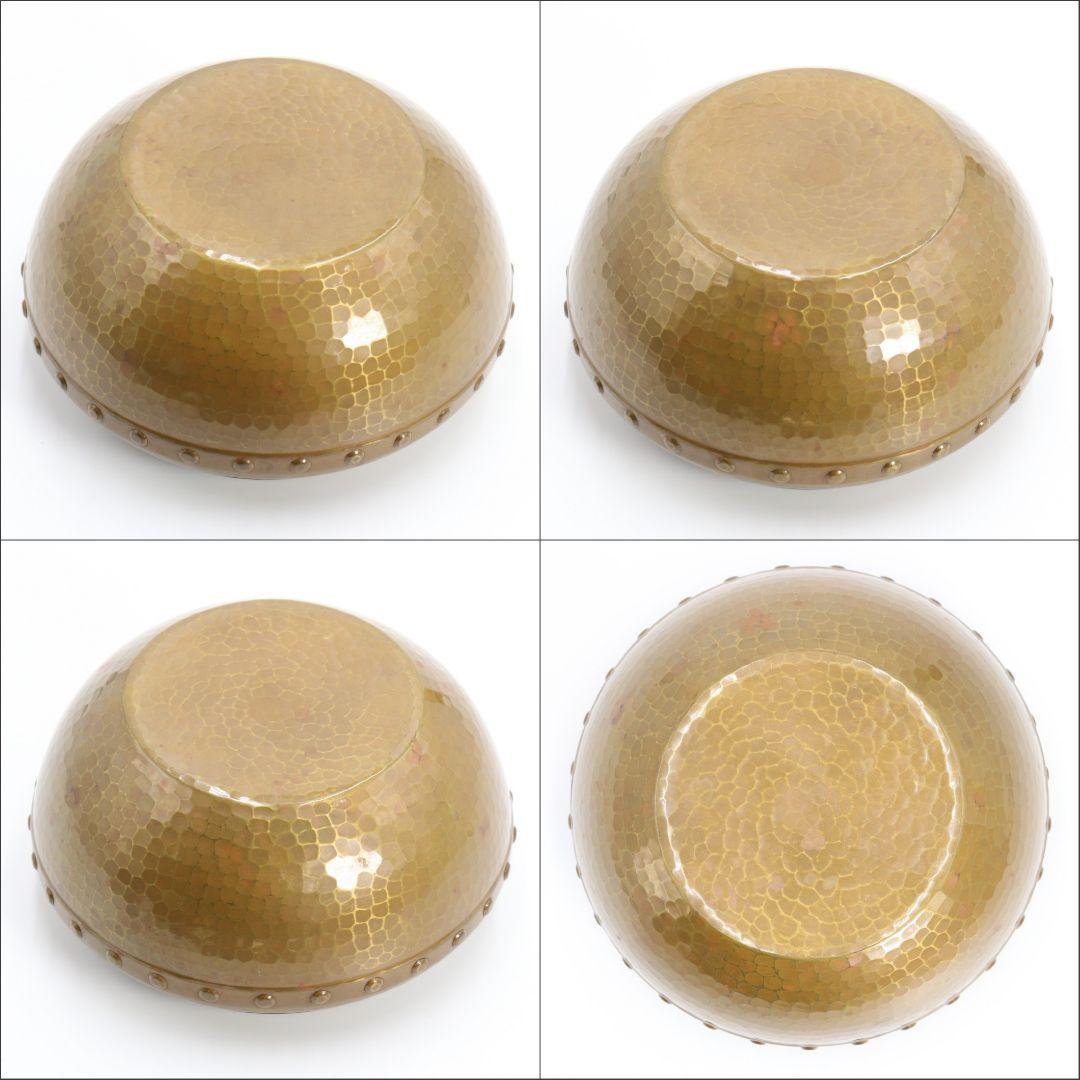 金谷浄雲作 鵬雲斎好み 擂茶建水 鎚目 茶こぼし 共箱 茶道具　V18