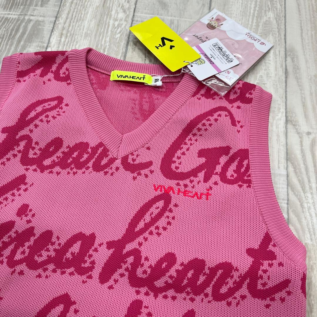 【新品】レディース ベスト ピンク ビバハート 38サイズ ベストウエア