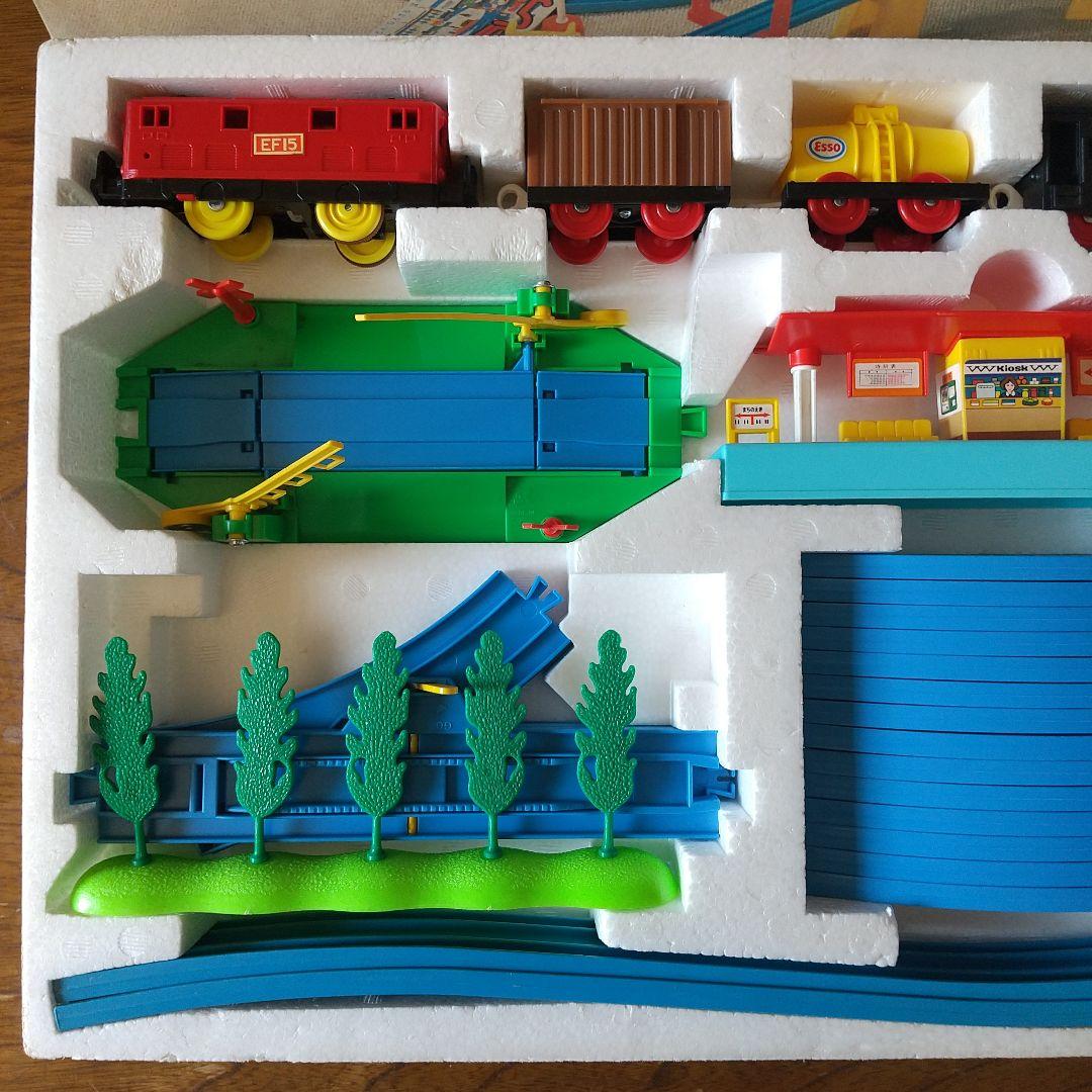 電気機関車ＥＦ１５＋貨物車 立体交差セット(廃版プラレール)