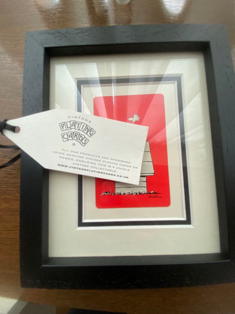 スヌーピー ヴィンテージアートプリント トランプ 額縁