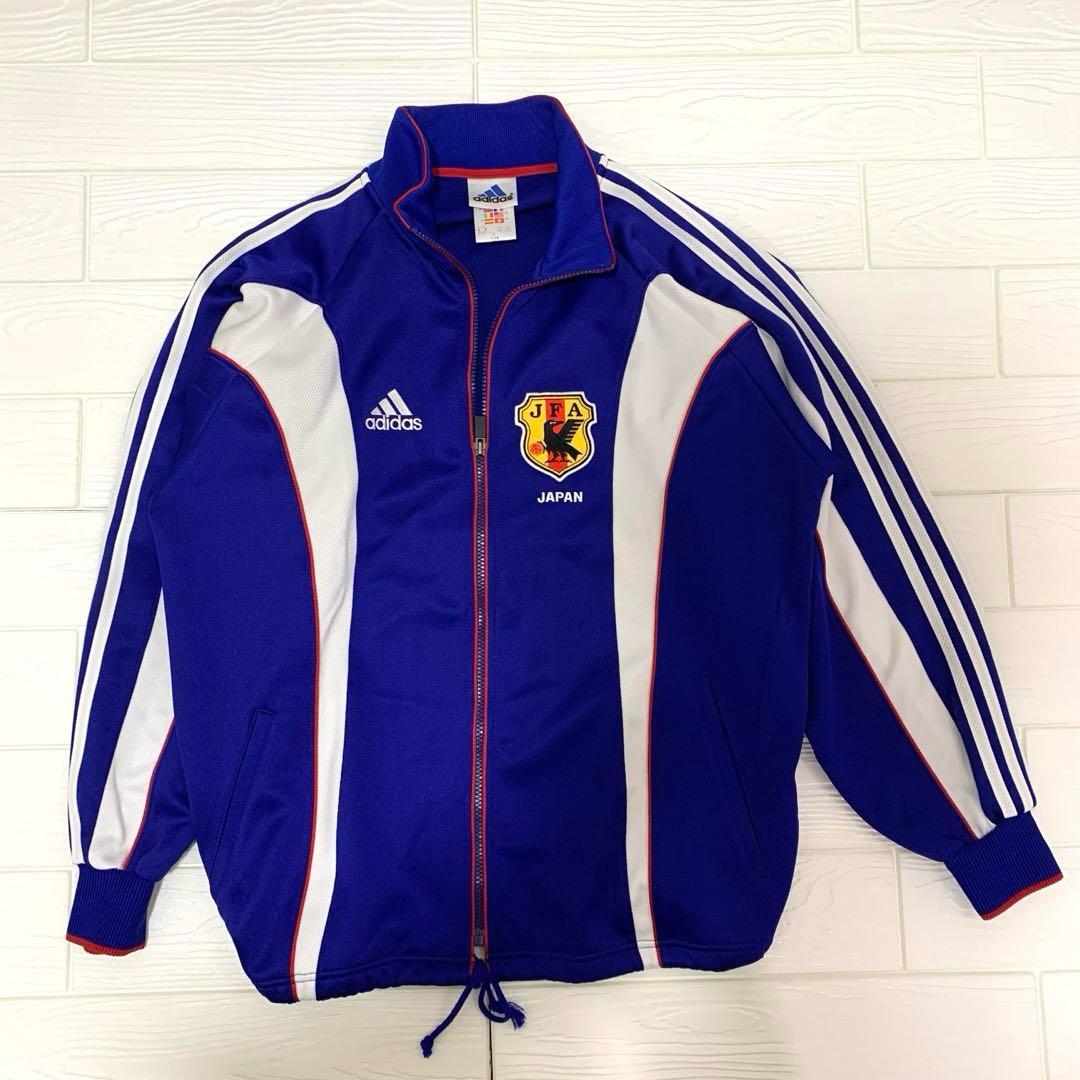 美品　アディダス　90s サッカー日本代表　ナイロンジャケット 刺繍　ロゴ