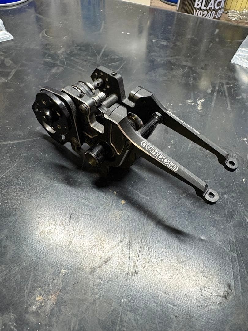 overdose リアモーターマウントキット　ブラック ベルトボールデフセット