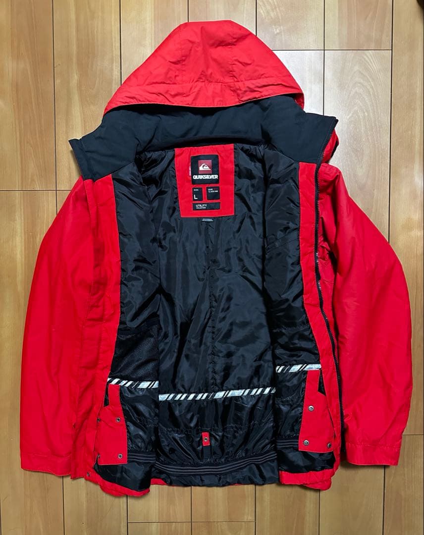 QUIKSILVER 赤 ジャケット Lサイズ スキー　スノーボード