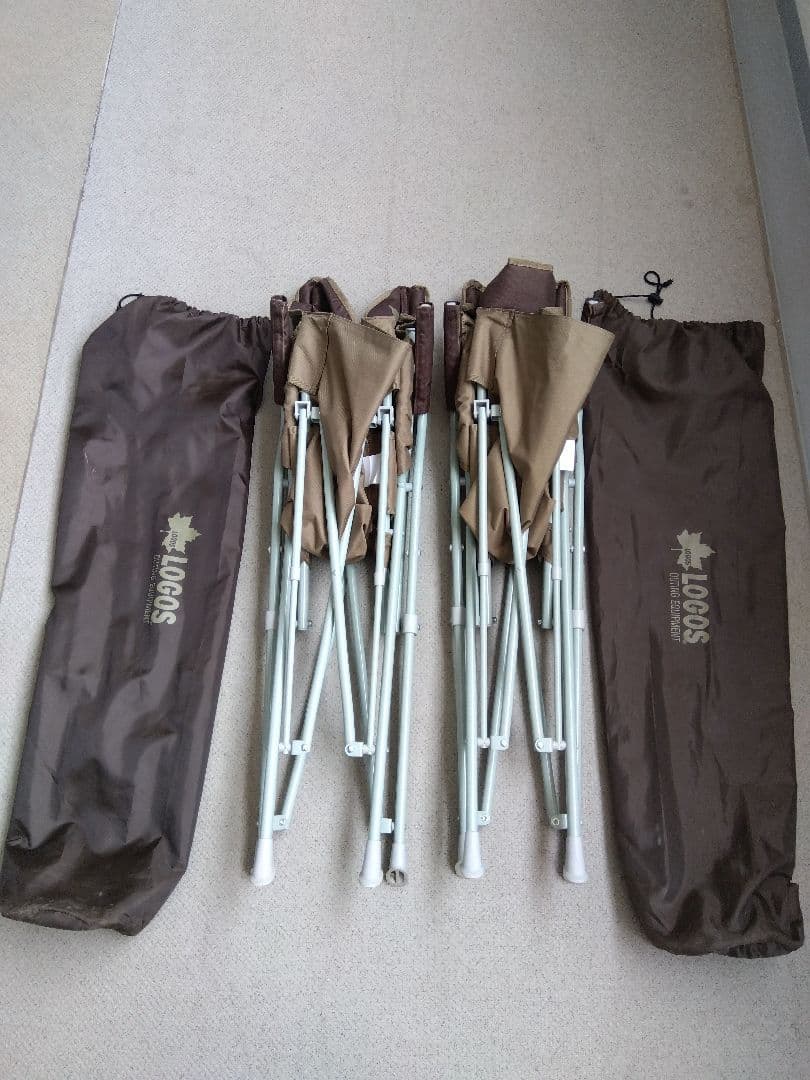 LOGOS Life バックホールドチェア（ブラウン）