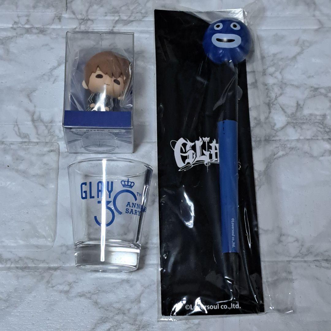 GLAY JIRO3点セット すわりんこ、ショットグラス、くるくるペン