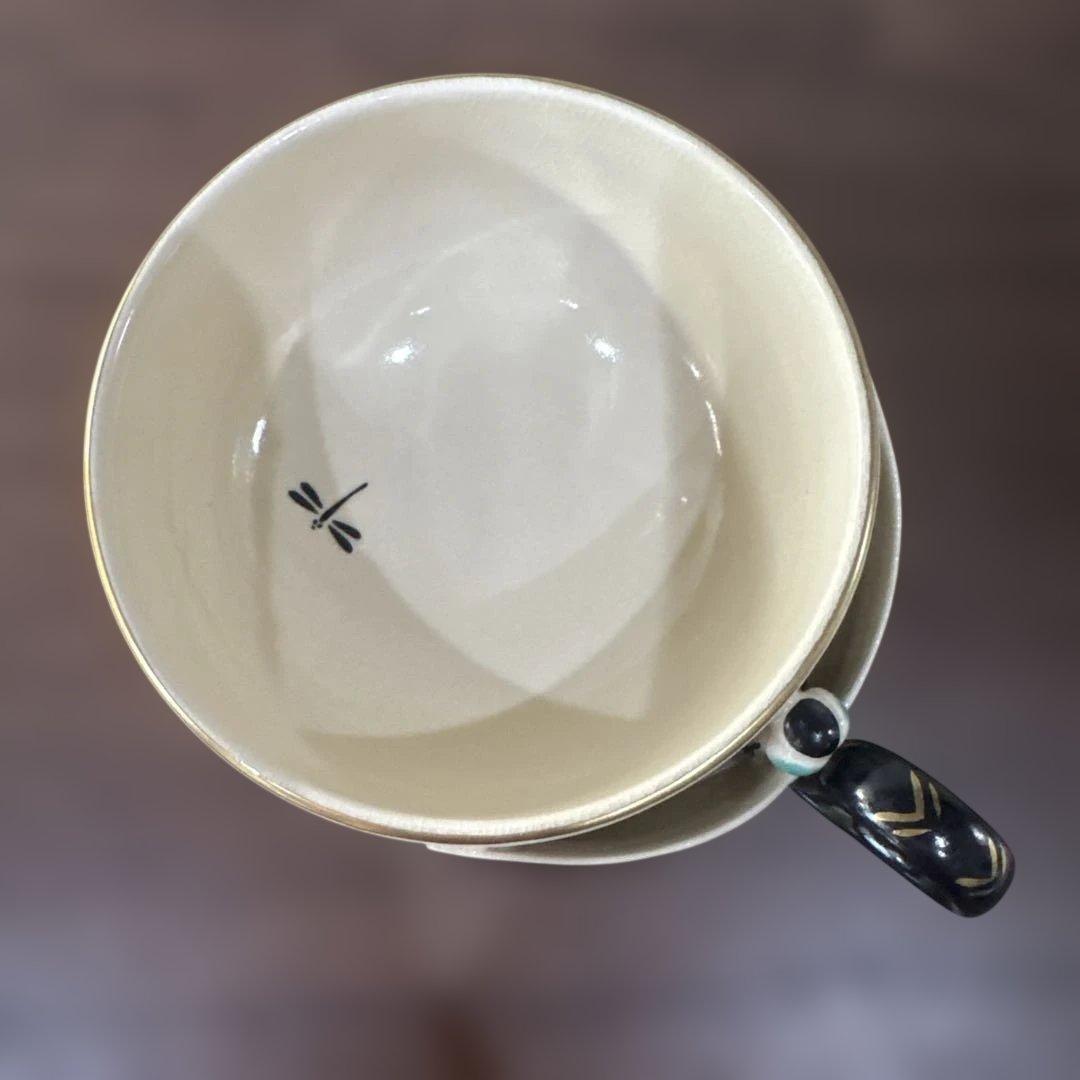 15代 沈壽官 薩摩蜻蛉ティーカップ　2セット