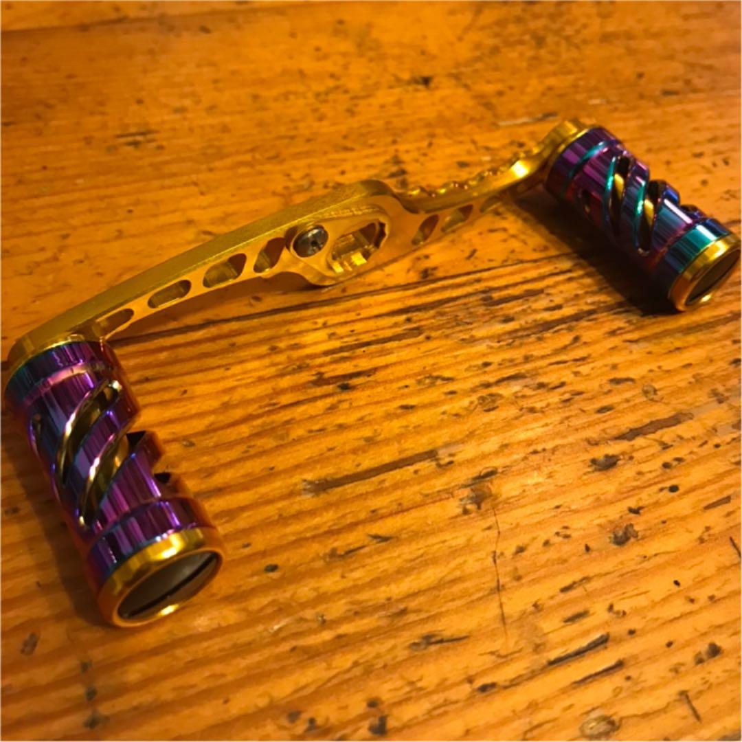 オーロラ✴︎4mm厚90mm✴︎アブ.ダイワ用カスタムストレートハンドル