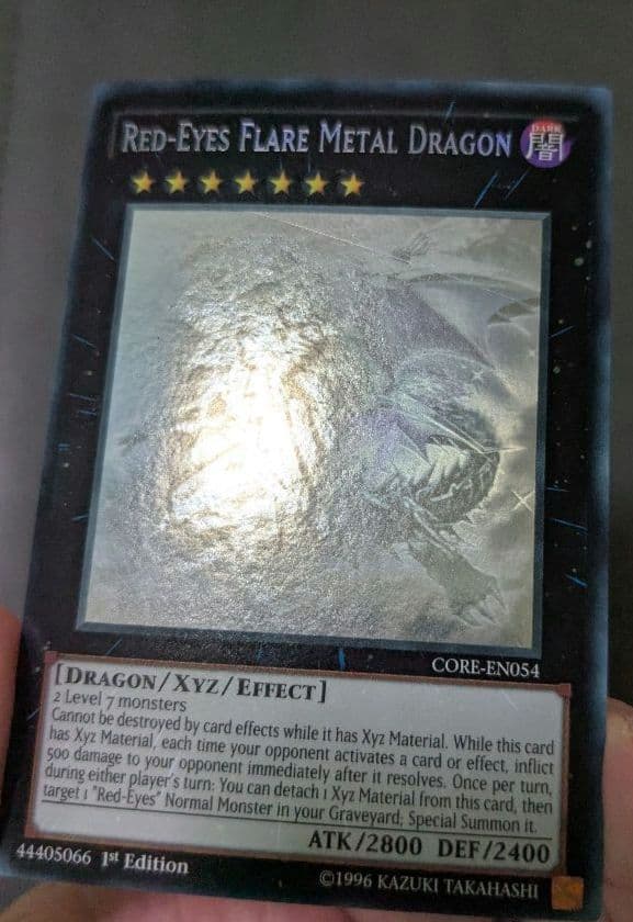 遊戯王、EU版、英語、真紅眼の鋼炎竜、ゴーストレア、ホロ