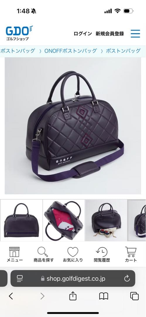 ONOFF ボストンバッグ　ハンドバッグ　ゴルフ