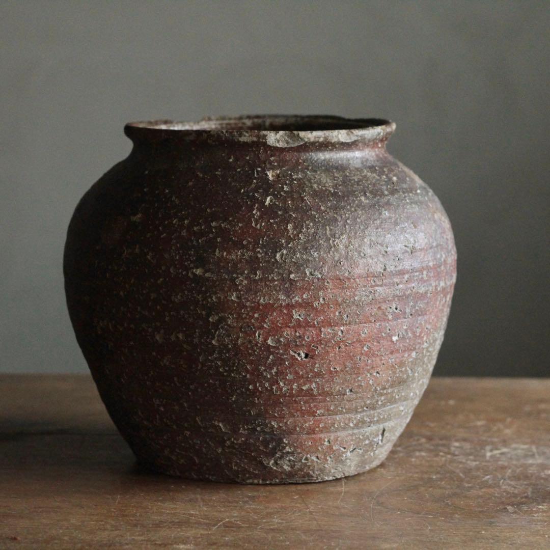 信楽焼 壺 枯れ壺 江戸期 信楽壺 古信楽 古美術 古い壺 古道具 アンティーク