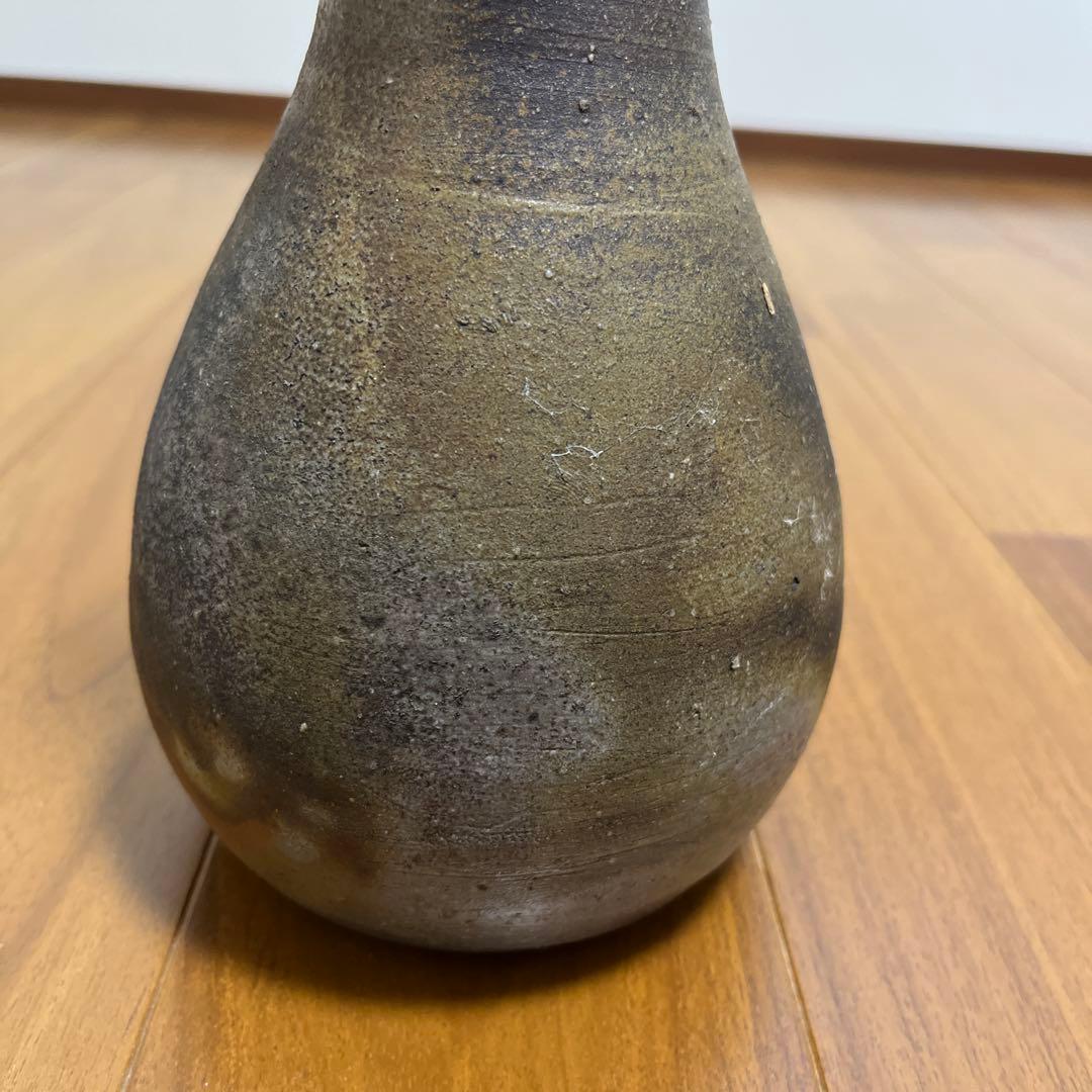 人間国宝　伊勢崎淳 備前焼き　花入れ　花瓶　箱無し　陶印