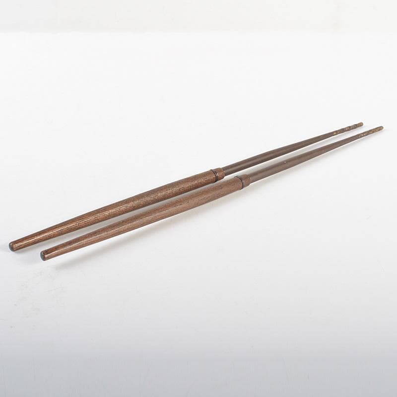 茶道具　中川浄益造　銅製　利休倣　桑柄火箸　共箱　V　6687